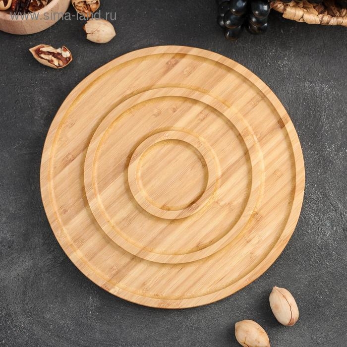 Менажница Доляна &laquo;Гипноз&raquo;, 25&times;25&times;1,5 см, бамбук