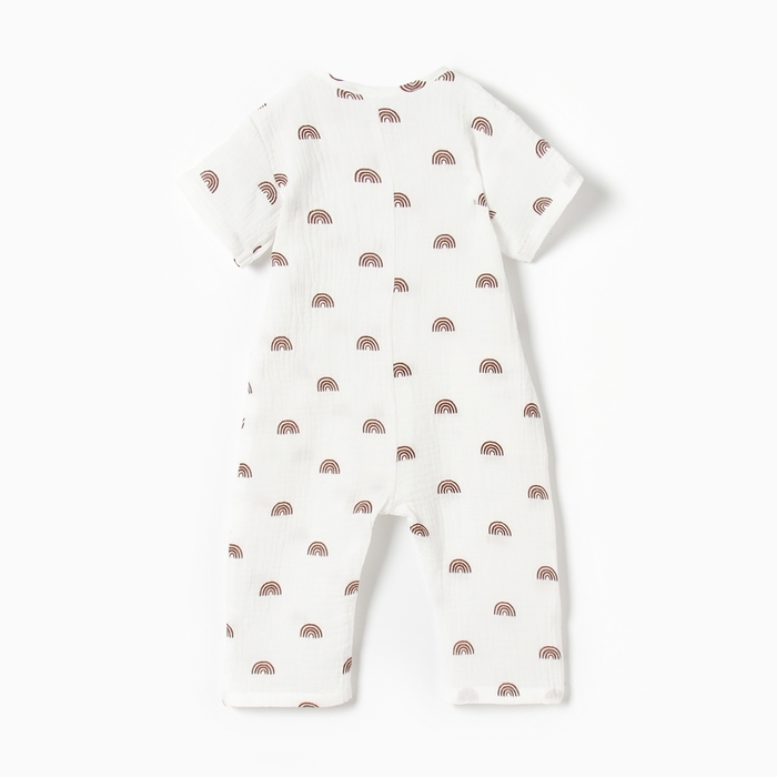 Комбинезон Крошка Я Муслин, 74-80, бежевый