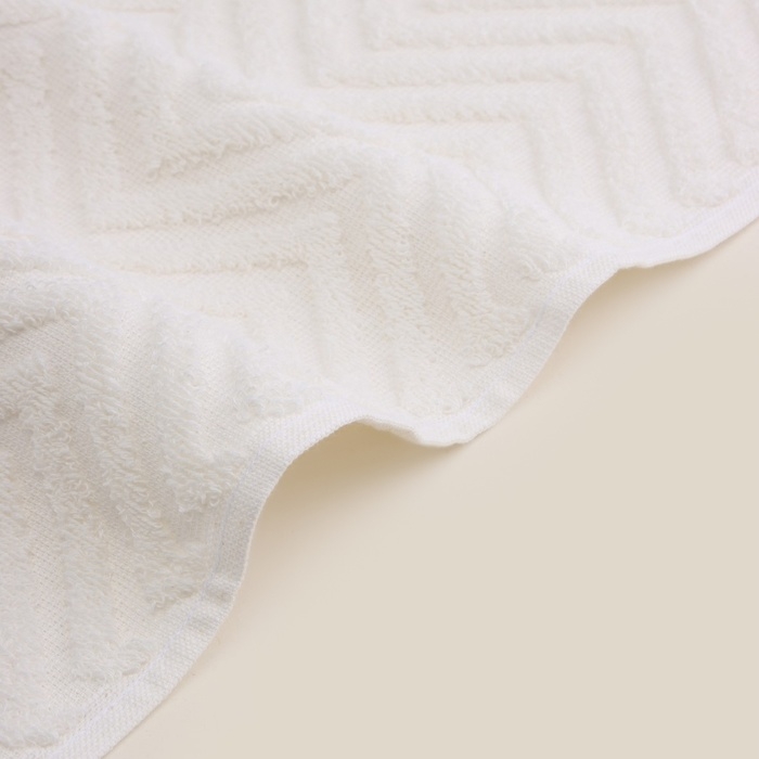 Полотенце махровое SL HOME: Geometry "Блан де Блан" 50х90 см, 83% хлопок, 17% лён, 500 г/м2