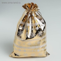 Мешочек подарочный парча &laquo;Узоры&raquo;, 20 х 30 см +/- 1.5 см, Новый год