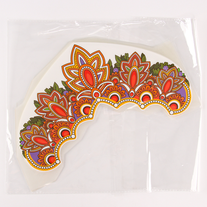 Термотрансфер &laquo;Узор с красным контуром&raquo;, набор 10 шт.