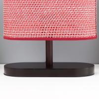 Настольная лампа "Лара" Е27 40Вт бордовый 25х10х30 см RISALUX