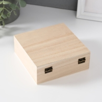 Шкатулка дерево для росписи квадрат "Полосатая" 5х13х13 см Шкатулка дерево для росписи квадрат "Полосатая" 5х13х13 см