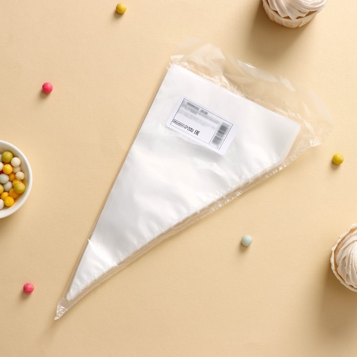 Набор кондитерских одноразовых мешков, 25 шт, 25 см, цвет прозрачный Набор кондитерских одноразовых мешков, 25 шт, 25 см, цвет прозрачный