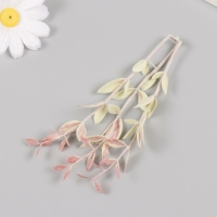 Искусственное растение для творчества "Листья фикуса" набор 6 шт бордовые кончики 12 см