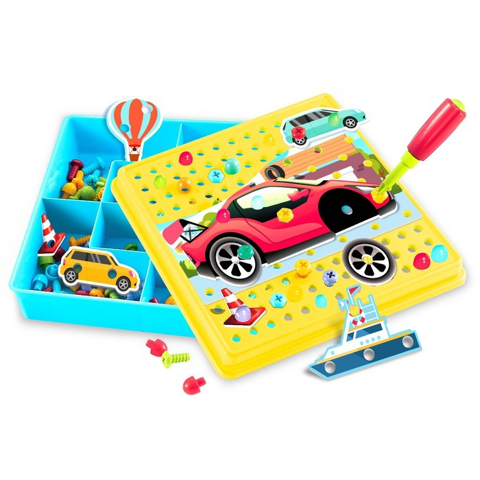 Конструктор винтовой &laquo;Конструктики: Транспорт&raquo;, 105 деталей