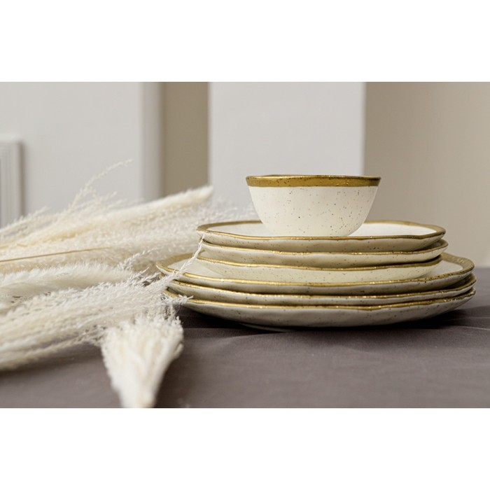 Соусник фарфоровый Magistro Poursephona, 90 мл, d=9,2 см, цвет бежевый Соусник фарфоровый Magistro Poursephona, 90 мл, d=9,2 см, цвет бежевый