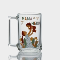 Кружка стеклянная «Фитнес. Мама», 320 мл Кружка стеклянная «Фитнес. Мама», 320 мл