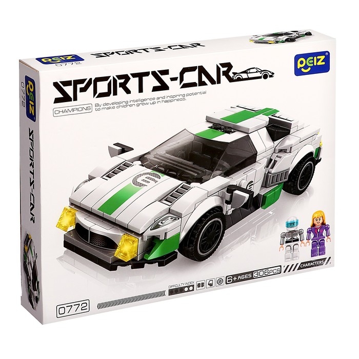 Конструктор Гонка &laquo;Спорткар&raquo;, 306 деталей