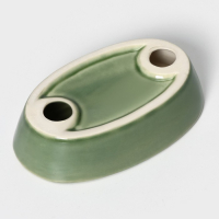 Набор аксессуаров для ванной комнаты Доляна &laquo;Волны&raquo;, 4 предмета (дозатор 340 мл, мыльница, 2 стакана 330 мл), цвет зелёный