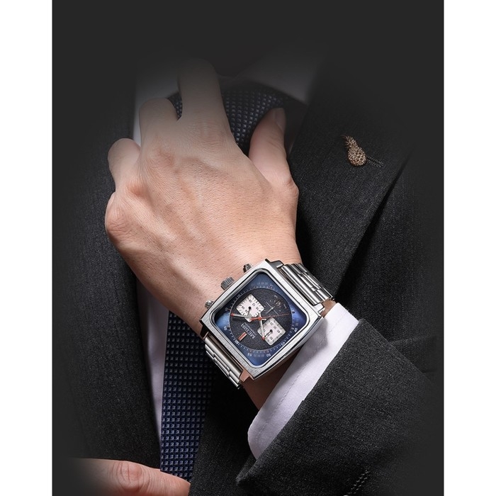 Часы наручные кварцевые мужские, d-4.35 см, с хронографом, 3 АТМ, светящиеся Часы наручные кварцевые мужские, d-4.35 см, с хронографом, 3 АТМ, светящиеся