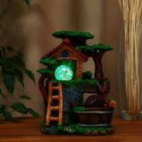 Фонтан "Домик лестница" 12х19х27 см (с подсветкой)