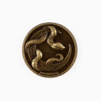 Монета новогодняя гороскоп, амулет 2025 &laquo;Новый год: Телец&raquo;, латунь, диам. 2, 5 см