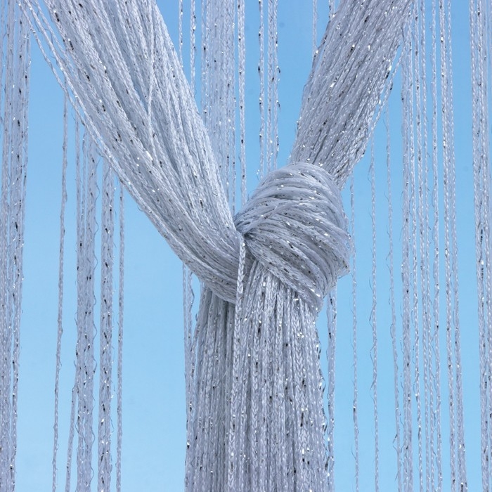 Штора - занавеска декоративная, нитяная, с люрексом, 300×300 см, цвет белый Штора - занавеска декоративная, нитяная, с люрексом, 300×300 см, цвет белый