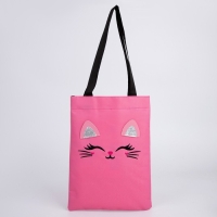 Шопер детский для девочки с допиками &laquo;Котейка&raquo;, 32х23см