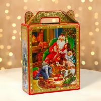 Новый год. Подарочная коробка новогодняя Подарок "Атмосфера" 16,8 х 7 х 25 см.