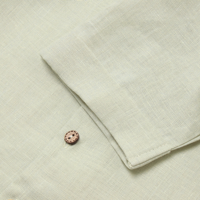 Костюм детский (рубашка и шорты) Крошка Я Linen, р. 86-92, зеленый