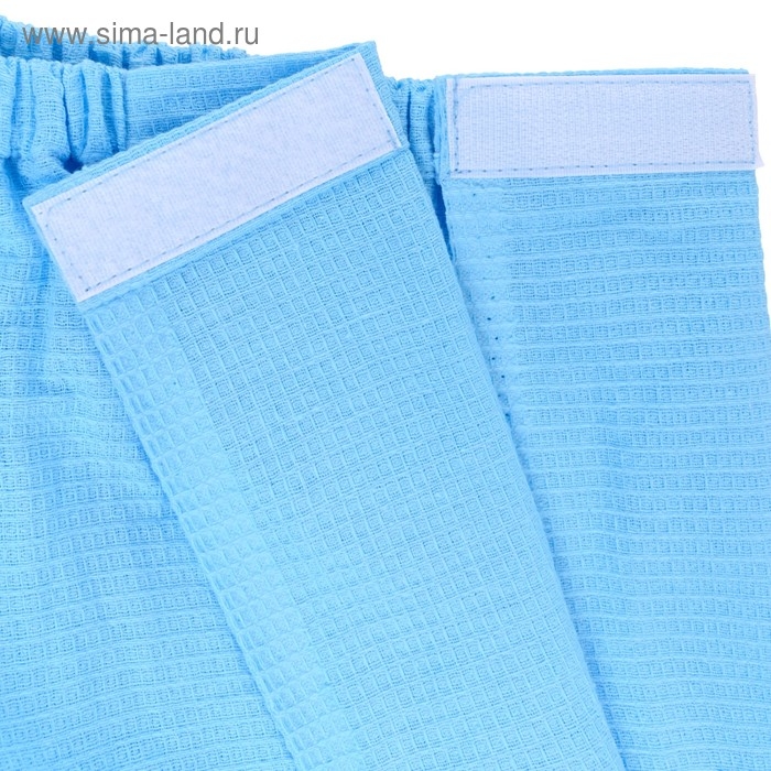 Накидка для сауны жен (75х150), цв.небесный, ваф.полотно 160г/м, хл100%