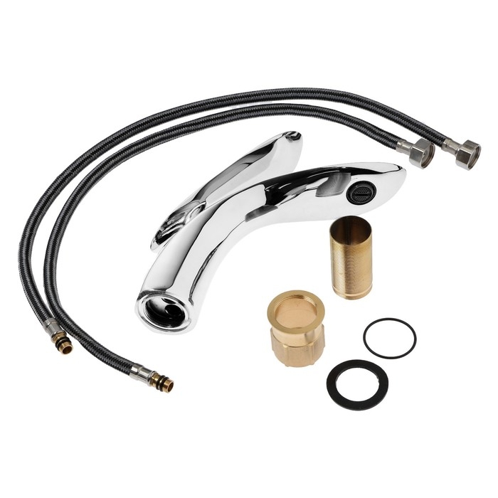 Смеситель для раковины ZEIN Z3882, однорычажный, интерьерный, высота 15 см, латунь, хром Смеситель для раковины ZEIN Z3882, однорычажный, интерьерный, высота 15 см, латунь, хром