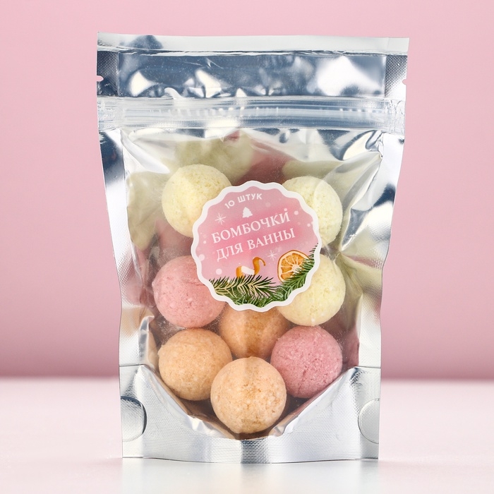Подарочный набор косметики, бомбочки для ванны, 10 х 10 г, Новый Год Подарочный набор косметики, бомбочки для ванны, 10 х 10 г, Новый Год