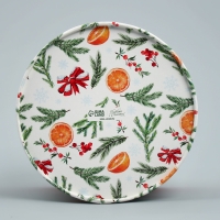 Набор шляпных коробок 3 в 1 &laquo;Акварельный&raquo;, 16 х 10, 14 х 9, 13 х 8.5 см, Новый год