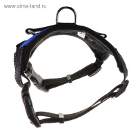 Шлейка К7 мягкая светоотражающая, размер S, ОГ 44-55 см, вес 5-9 кг, синяя
