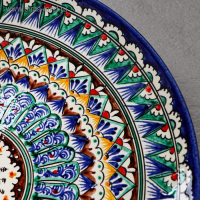 Ляган Риштанская Керамика "Узоры", 31 см, синий Ляган Риштанская Керамика "Узоры", 31 см, синий