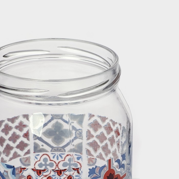 Банка стеклянная для сыпучих продуктов &laquo;Мозаика&raquo;, 1 л