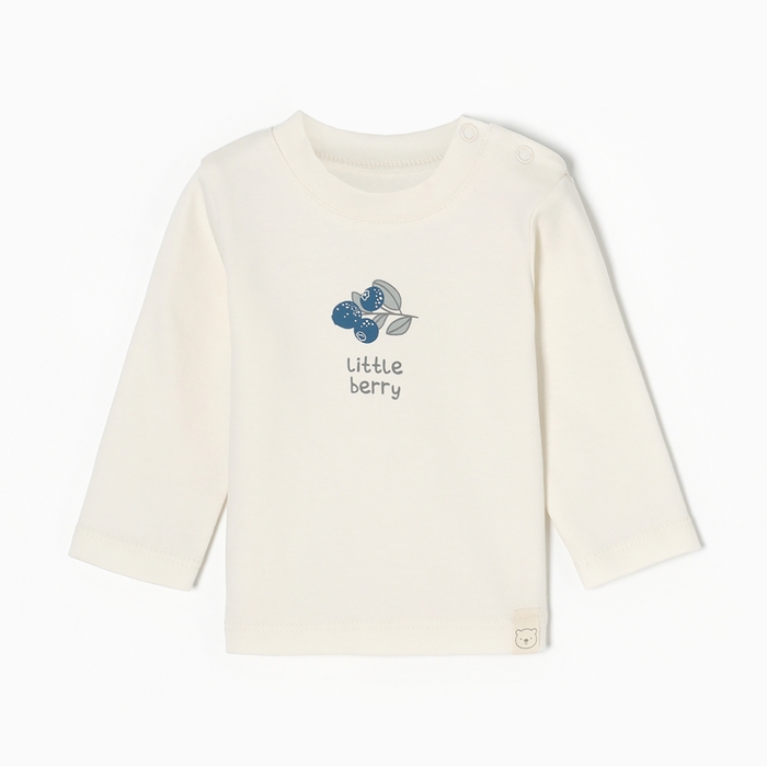 Футболка с дл. рукавом Крошка Я Little berry р. 74-80, молочный Футболка с дл. рукавом Крошка Я Little berry р. 74-80, молочный