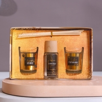 Диффузор ароматический палочки, ароматизатор для дома и свечи интерьерные &laquo;Аромадиффузор: Время кофе&raquo;, аромат кофе, 20 х 12,5 х 5 см.