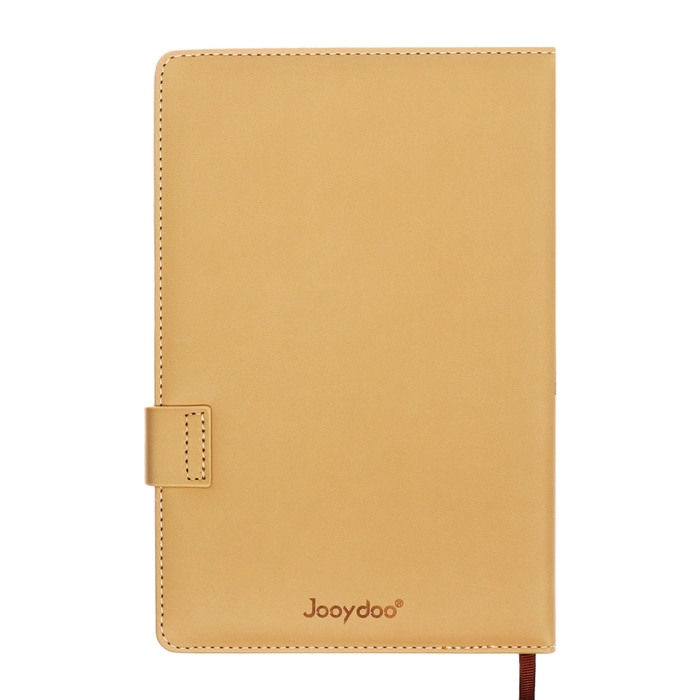 Ежедневник недатированный, А5, 140л, клетка, обл.кожзам, с хлястиком, Полоски бежевый