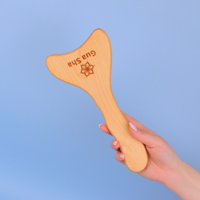 Массажёр гуаша, большой, 25,5 × 12 см, деревянный Массажёр гуаша, большой, 25,5 × 12 см, деревянный