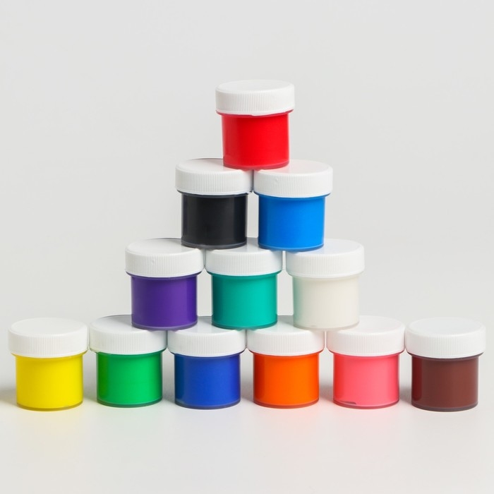 Гуашь 12 цветов по 10 мл, Тачки Гуашь 12 цветов по 10 мл, Тачки