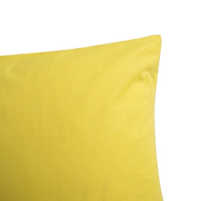 Наволочка Этель 70х70 см, цвет жёлтый, 100% хлопок, поплин, 125 г/м2