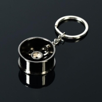 Брелок для ключей Cartage, диск, металл, темный хром Брелок для ключей Cartage, диск, металл, темный хром