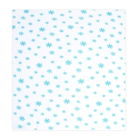 Отрез трикотажный для рукоделия, велюр, на белом фоне голубые снежинки, 45 х 50 см Отрез трикотажный для рукоделия, велюр, на белом фоне голубые снежинки, 45 х 50 см