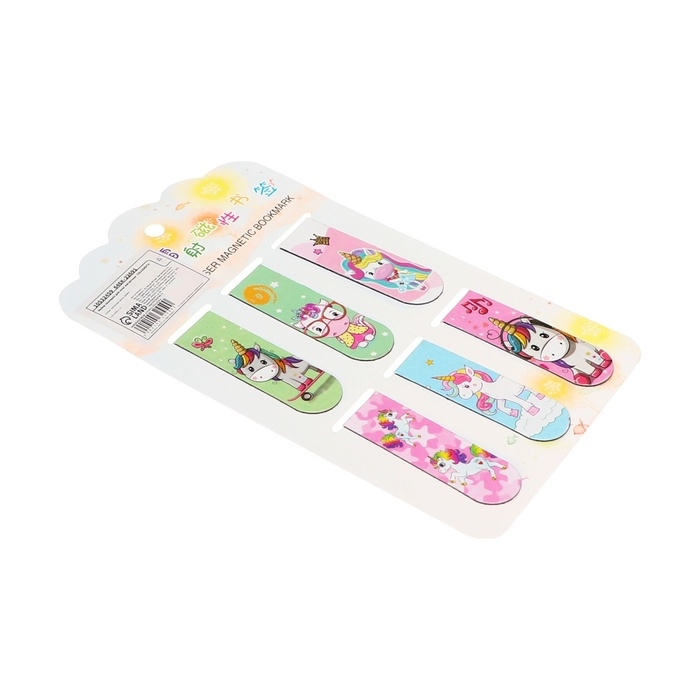 Набор закладок магнитных для книг 6 штук Пони 60*19мм МИКС CALLIGRATA Набор закладок магнитных для книг 6 штук Пони 60*19мм МИКС CALLIGRATA