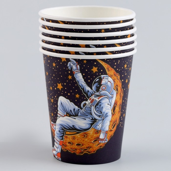 Стаканы бумажные &laquo;Космонавт&raquo;, 6 шт.