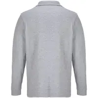 Рубашка поло унисекс с длинным рукавом Pacific LSL, серый меланж, размер 5XL