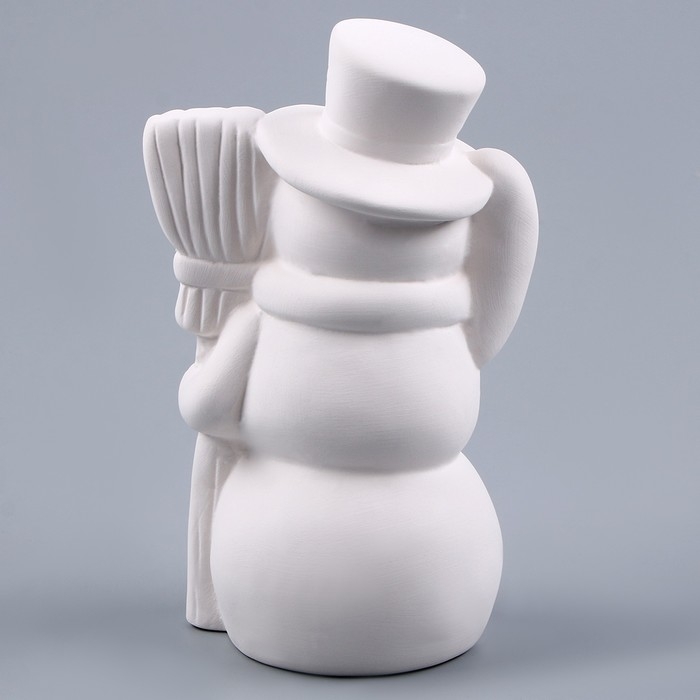 Новый год! Фигурка под роспись &laquo;Снеговик с метлой&raquo;, с кистью