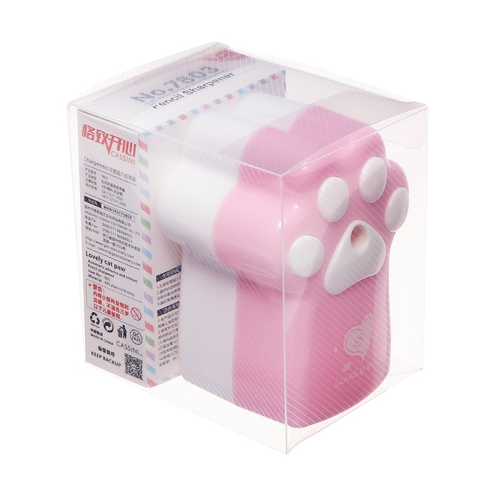 Точилка механическая с контейнером, Лапка розовая Точилка механическая с контейнером, Лапка розовая