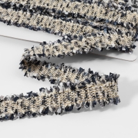 Тесьма декоративная &laquo;Твидовая&raquo;, двусторонняя, 30 мм, 5 &plusmn; 0,5 м, цвет синий