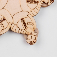 Новый год. Подставка с символом года под горячее «На счастье», D=11 см, можжевельник Новый год. Подставка с символом года под горячее «На счастье», D=11 см, можжевельник