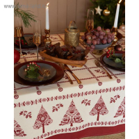 Скатерть "Доляна" Merry Christmas 146х180+/- 3см, 100%хл, рогожка 164 г/м2