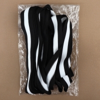 Тесьма трикотажная лампас 40 мм, 9,1 ± 0,5 м, цвет чёрный/белый Тесьма трикотажная лампас 40 мм, 9,1 ± 0,5 м, цвет чёрный/белый