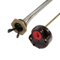 ТЭН для радиатора "ИТАТЭН", 1.5 кВт, d=33 мм, L=450 мм, с термостатом, левый ТЭН для радиатора "ИТАТЭН", 1.5 кВт, d=33 мм, L=450 мм, с термостатом, левый