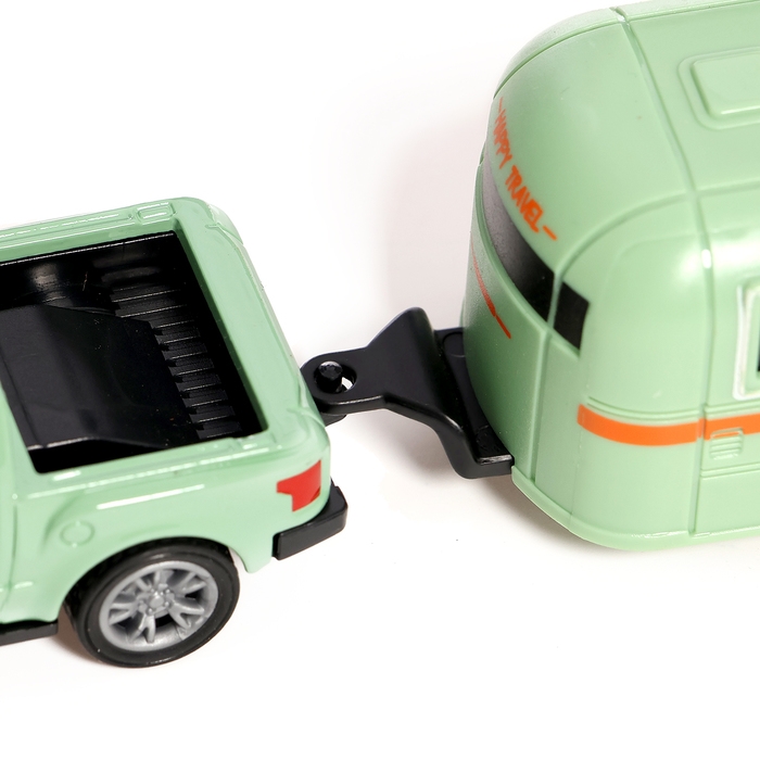 Машина металлическая «Автотур», с прицепом, цвет МИКС Машина металлическая «Автотур», с прицепом, цвет МИКС