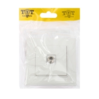 Розетка телевизионная одноместная TOT Elegant, скрытая, белая Розетка телевизионная одноместная TOT Elegant, скрытая, белая