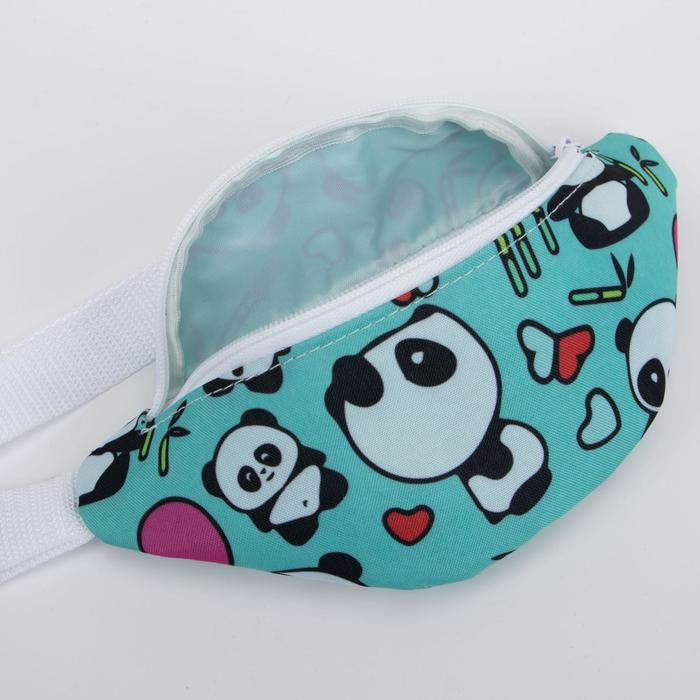 Сумка поясная детская на молнии, цвет бирюзовый Сумка поясная детская на молнии, цвет бирюзовый