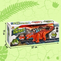 Динозавр &laquo;Анкилозавр&raquo; работает от батареек, световые и звуковые эффекты, цвет зелёный